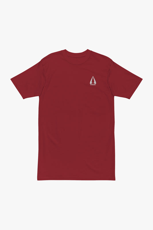 0047. HEAVY COTTON T-SHIRT - BRICK RED